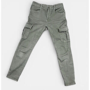 Vince Pants Womens 29 Army Green Cargo Stretch Zip Hem Made In USA